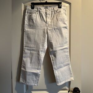 NEW Nine West Women's Straight Leg White Capri Jeans